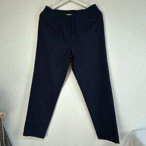 Laurie Womens Regular Fit Navy Blue Trousers Straight Ankle Pants EUR 44, US 14